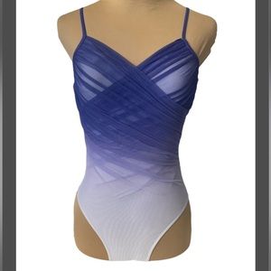Ombré mesh leotard